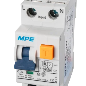 Cầu dao bảo vệ dòng rò, quá tải RCBO 2 cực, 32A, 30mA, 6kA mã RCBO-30/232